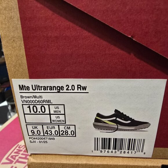 Vans Mte Ultrarange 2.0 Shoes VN000D60RML Brown Mens Size 10 NEW SKATEBOARDING - Picture 9 of 16